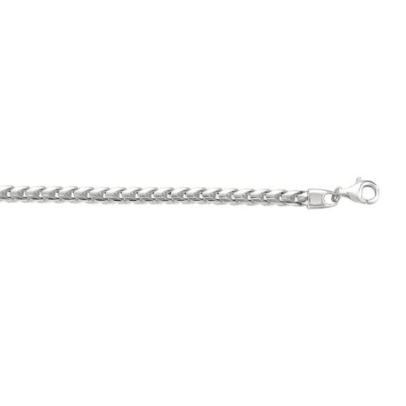 Sterling Silver 8.5" 4.80mm Square Wheat Men's Br